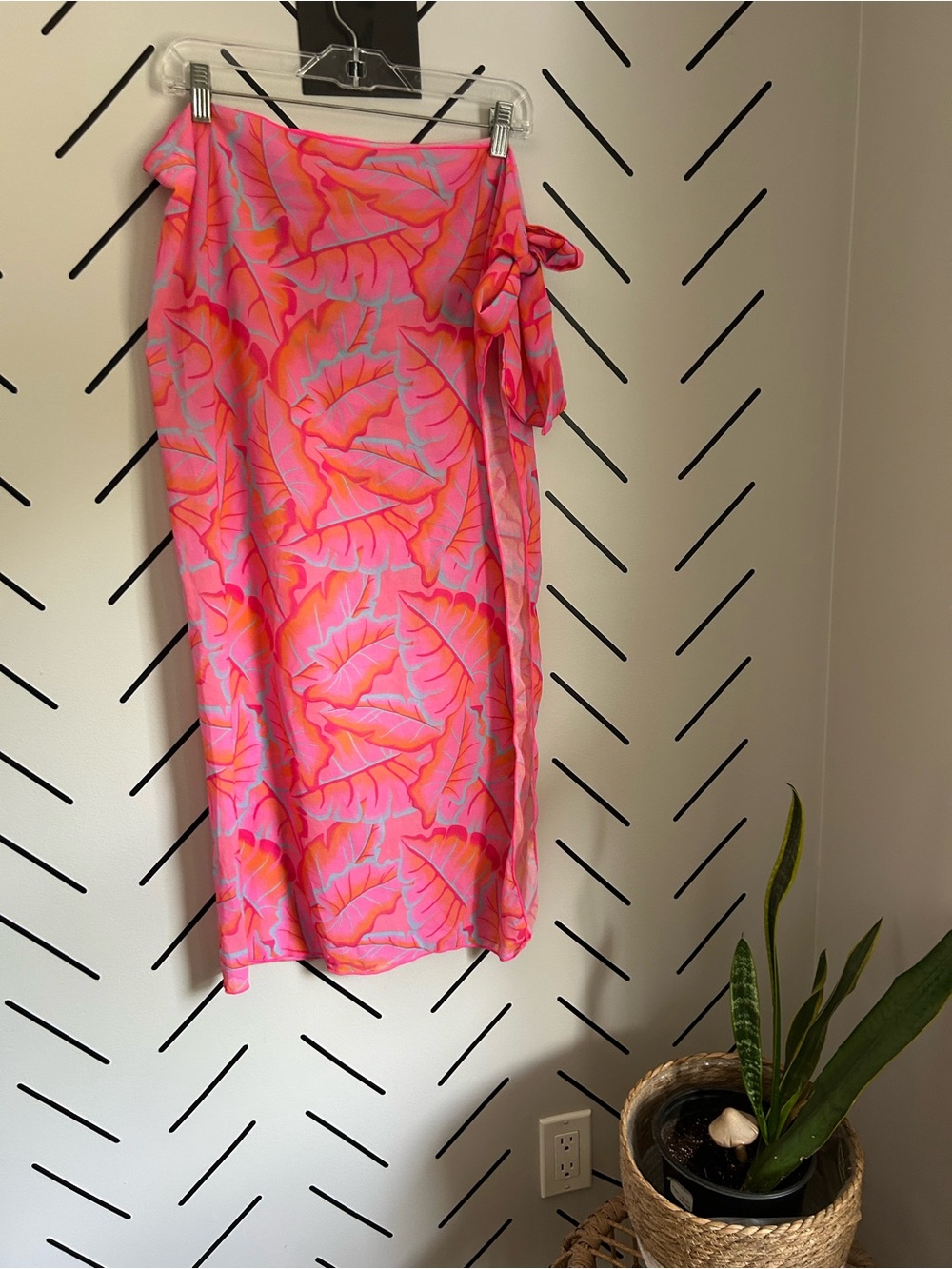 Pink Lilly tropical bathing suit coverup sarong